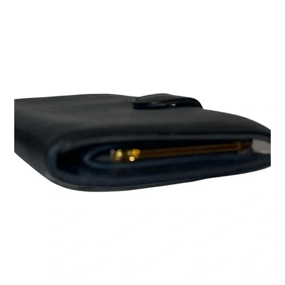 ✨💎CHANEL💎✨BLACK CALFSKIN LONG KISSLOCK WALLET WITH CARD AND BOX! - Picture 4 of 7